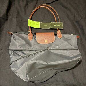 Longchamp Like New Le Pliage Original Expandable Travel Nylon Weekender